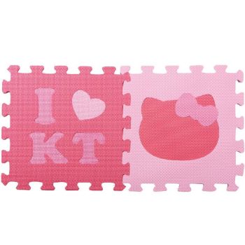 Hello Kitty EVA Foam Floor Puzzle Mat Nursery Soft Mat 9pcs  Ribbon PINK Sanrio
