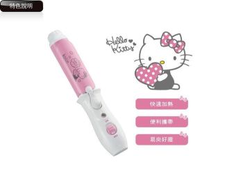 Kolin x Hello Kitty 1.1 Inch Ceramic Curling Iron Hair Design Tool Pink