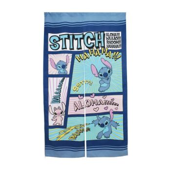 Stitch Scrump Door Curtain Polyester Blue 85 x 150 cm / 33.5