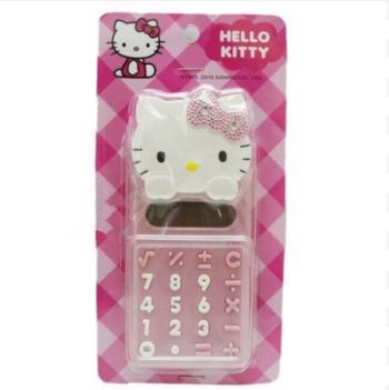Hello Kitty Head-Shape Electronic Calculator Retro PINK  Sanrio 8-Digit