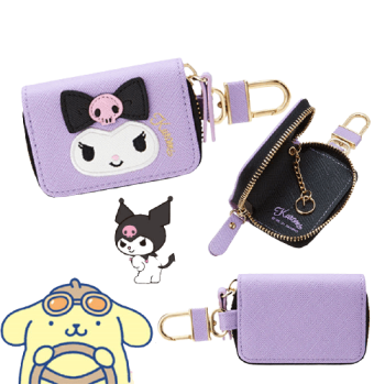 Kuromi My Melody Smart Key Case Remote Entry Combo Car Key Fob Case Bag Holder Cover Purple 