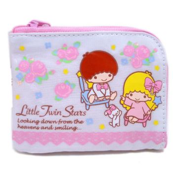 Little Twin Stars Ticket Coin Pouch Bag Pink Rose Sanrio