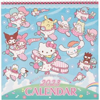 2023 Hello Kitty Wall Calendar M-Size Sanrio Made In Japan 