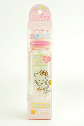 Hello Kitty Baby Glass Feeding Bottle 8.1oz. / 240ml BPA FREE Heat 400℃ Sanrio