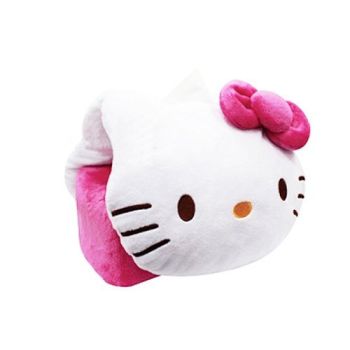 Hello Kitty Head-shape Kleenex Tissue Box Cover Plush Pink Sanrio