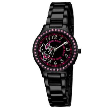 Hello Kitty Women's Crystal Watch Black Sanrio LK606LBBA-S