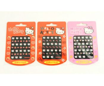 Hello Kitty Shiny Nail Stickers 2 Sheets Pink & Red 