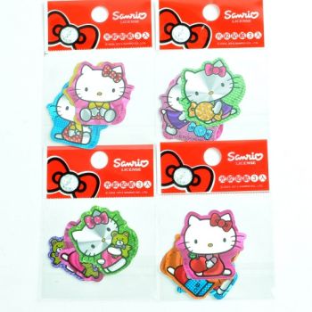 Hello Kitty Laser Deluxe Stickers Decoration 12 pcs Shiny Surface Sanrio