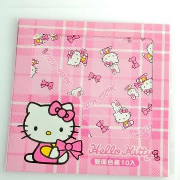 Hello Kitty Double Side Color Origami Folding Paper 2 Sets Total 20 sheets