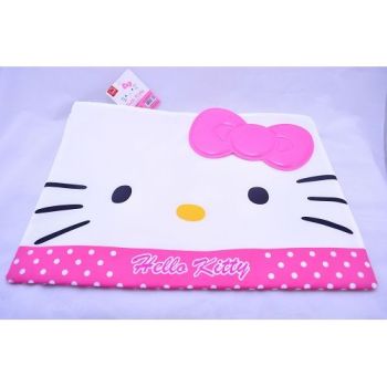 Hello Kitty File Document Bag Zipper Storage Die-cut Pink Sanrio