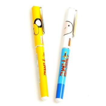 2 PCS Adventure Time Ballpoint Blue Ink Pen Jake & Finn