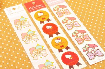 Sanrio Characters Stickers Decoration Stickers Gift Wrap Stickers 3 Sheets Set A
