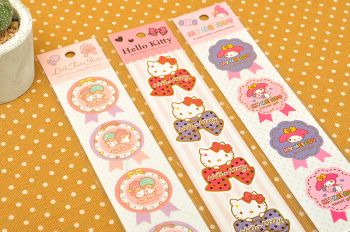 Sanrio Characters Stickers Decoration Stickers Gift Wrap Stickers 3 Sheets Set B