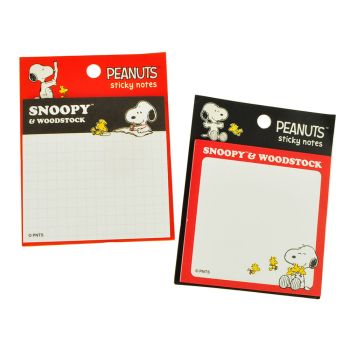 Peanuts Snoopy Sticky Memo Paper Post it Note Pad Bookmark 2 Pcs Set