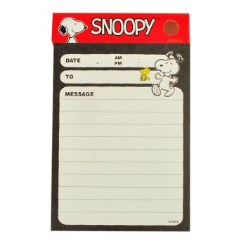 Peanuts Snoopy Office 200Page Desk Cute Memo Pads Notes Letters Message Black A
