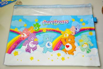 Care Bears Carebears Mesh File Document Bag Zipper Blue
