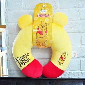 Disney Winnie the Pooh Plush U-Shape Neck Pillow Travel Pillow Yellow