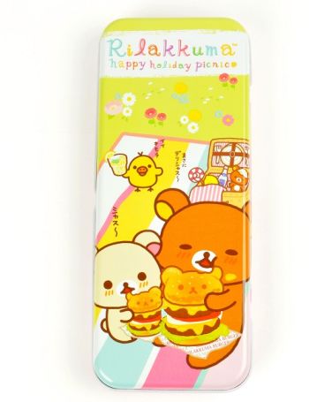 San-x Rilakkuma Metal Double Layer Pen Pencil Case Love Pink Inspired by  You.