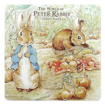 Beatrix Potter Peter Rabbit Plastic Wall Hanger Sticker Square - Onion Farmland