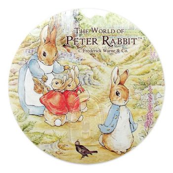 Beatrix Potter Peter Rabbit Plastic Wall Hanger Sticker Circular - Rabbit Mom