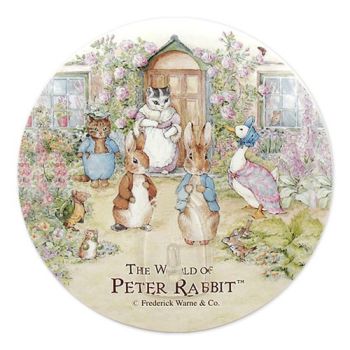 Beatrix Potter Peter Rabbit Plastic Wall Hanger Sticker Circular - World