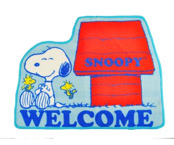 Peanuts Snoopy Die-cut Carpet Welcome Doormat Villus Floor Mat Rug Blue Roof 