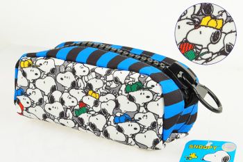 Peanuts Snoopy Big Zipper Cosmetic Bag Multi Pouch Pencil Bag 