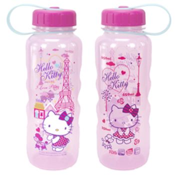 Hello Kitty Beverage Water Bottle 650ml 22oz. Sanrio Pink Tritan