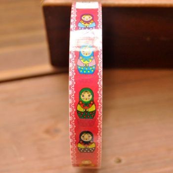 1 PC Matryoshka Lace Craft Tape Deco Tape 15mm Gift Package Scrapbooking Pink