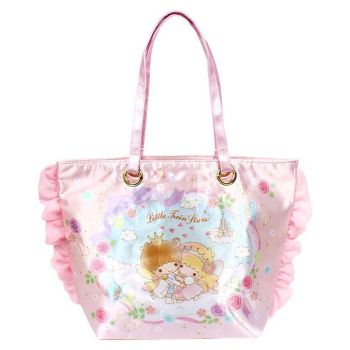 Little Twin Stars Satin Cloth Hand Bag Shoulder Bag Double-sided Pattern Party 