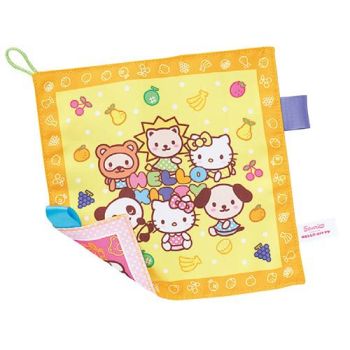Toyroyal X Hello Kitty Cotton Blankie Rattle Sound Hanky Pink Sanrio Japan