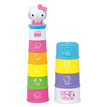 Toyroyal X Hello Kitty Baby Stacking Multi-colors Cups Basic Stack Game Sanrio