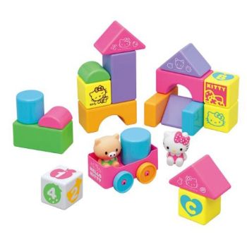 Toyroyal X Hello Kitty Baby Kids Building Blocks Set Stack Game 18 Pieces