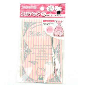 Hello Kitty Plastic Party Gift Bag w/ Ties for Craft Cookies 10 PCs - S