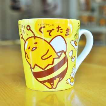 Sanrio Gudetama Egg Mug Porcelain Cup 220ml / 7.4oz Yellow Bee Japan