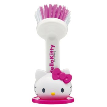 Hello Kitty Kitchen Brush With Die-cut Holder Short RARE Sanrio Japan Exclusive