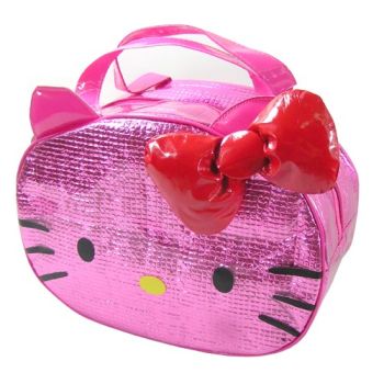 Hello Kitty Die-cut Ribbon Insulated Bag Pink M