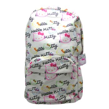 Hello Kitty Backpack Rucksack School Bag Sign White