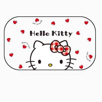 Hello Kitty FACE Car Windshield Front Sun Block Shade Shield Car Accessories Red Heart WHITE 