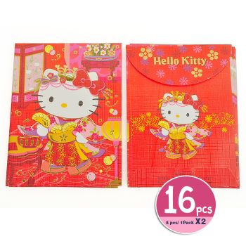 Hello Kitty Chinese New Year Red Envelopes Packet 16 pcs Kimono Sanrio