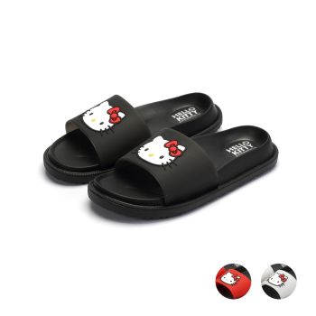 Sanrio Hello Kitty Women's Girls' Sandals Slippers Flip Flop Thick Soles Black 