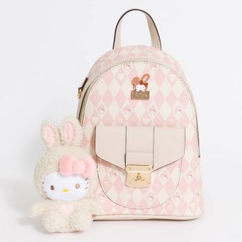 Arnold Palmer X Hello Kitty Alice Rabbit Backpack Shoulder Bag Rucksack PU Leather Women Girls Ladies Travel Bag
