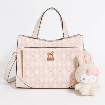 Arnold Palmer X Hello Kitty Alice Rabbit Handbag Shoulder Bag W/ Long Strap 3-Layer Ladies Women Pink