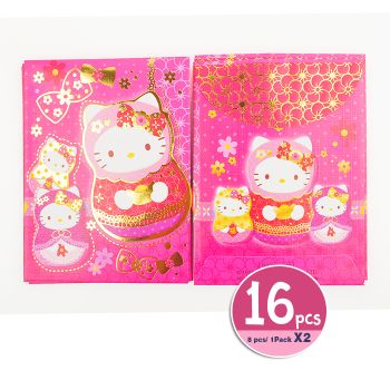 Hello Kitty Chinese New Year 3D Red Envelopes Packet 16 pcs Matryoshka Sanrio