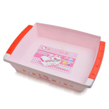 Hello Kitty Strawberry Stacking Basket Storage w/ Handles Sanrio 