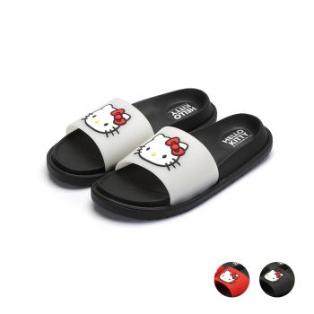 Sanrio Hello Kitty Women's Girls' Sandals Slippers Flip Flop Thick Soles White