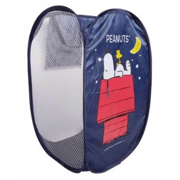 Peanuts Snoopy Collapsible Mesh Laundry Hamper Breathable Navy