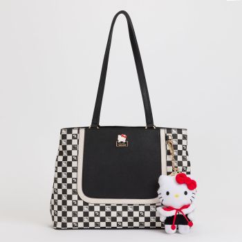 Arnold Palmer X Hello Kitty Monogram Tote Bag Handbag Women Girls Ladies Bag +BONUS MASKS Black & White