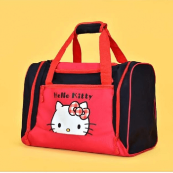 Hello Kitty Medium Duffel Bag Basics Lightweight Durable Sports Duffel Gym Overnight Travel Bag Black or Red