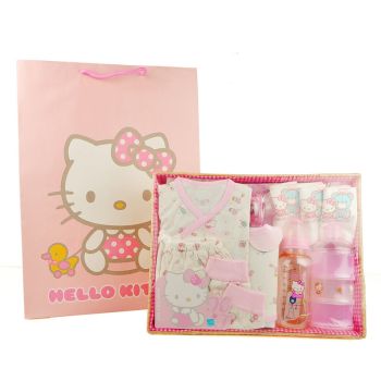Hello Kitty Baby New Born 6-Piece Gift Set Pink Sanrio